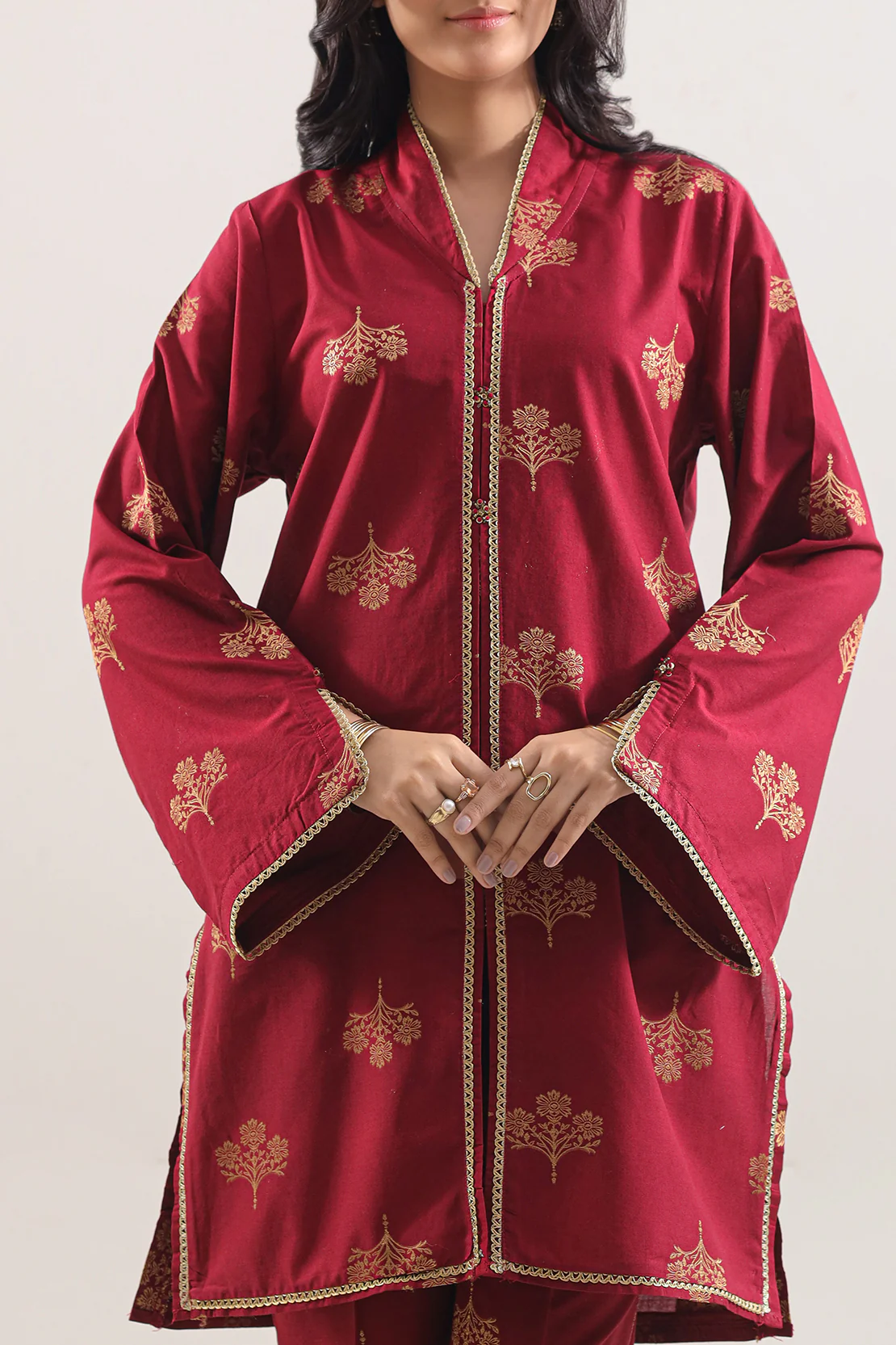 Cotton Jacquard Stitched 2 Piece (Shirt/Trouser) - Image 3