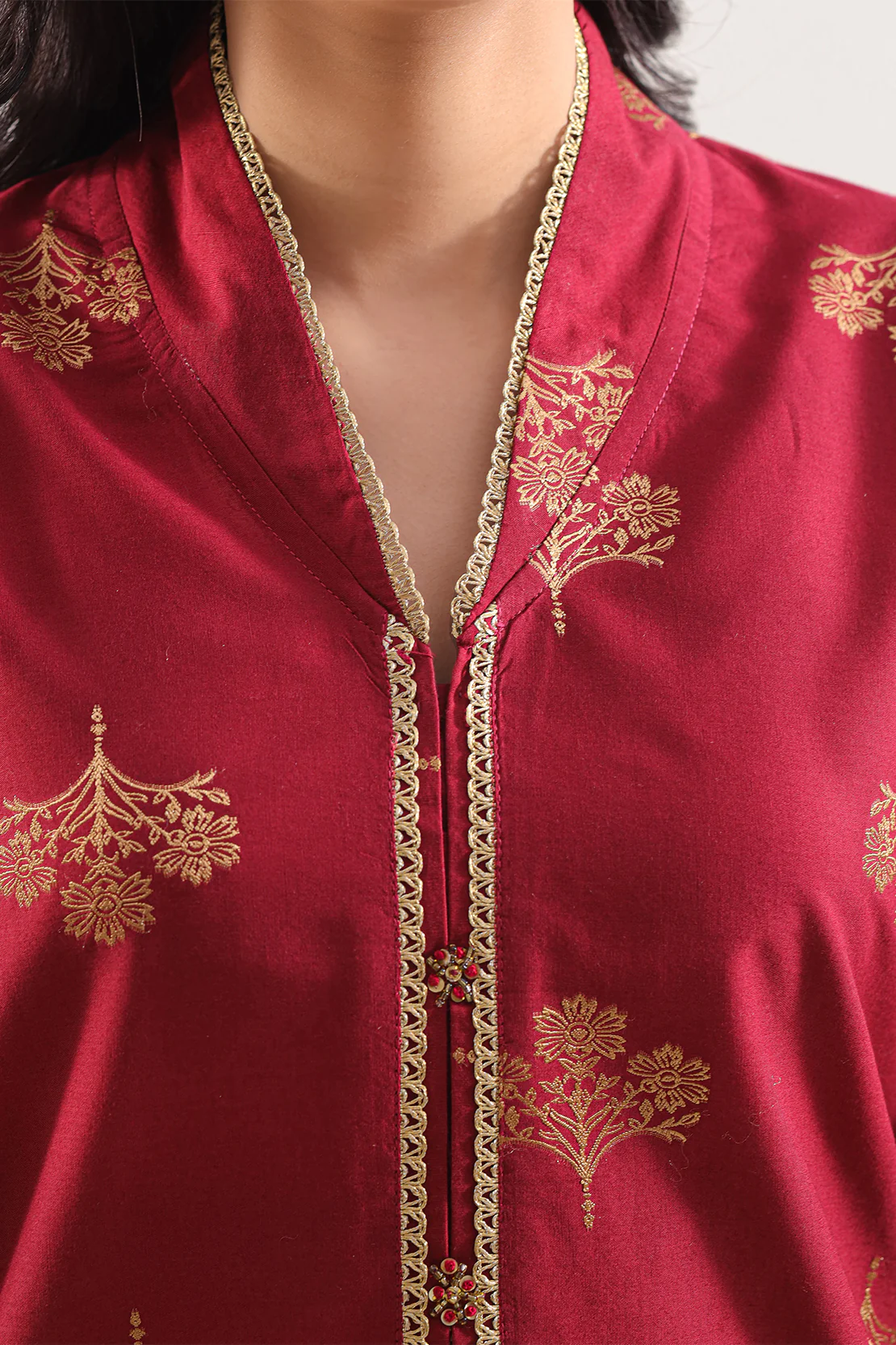 Cotton Jacquard Stitched 2 Piece (Shirt/Trouser) - Image 4