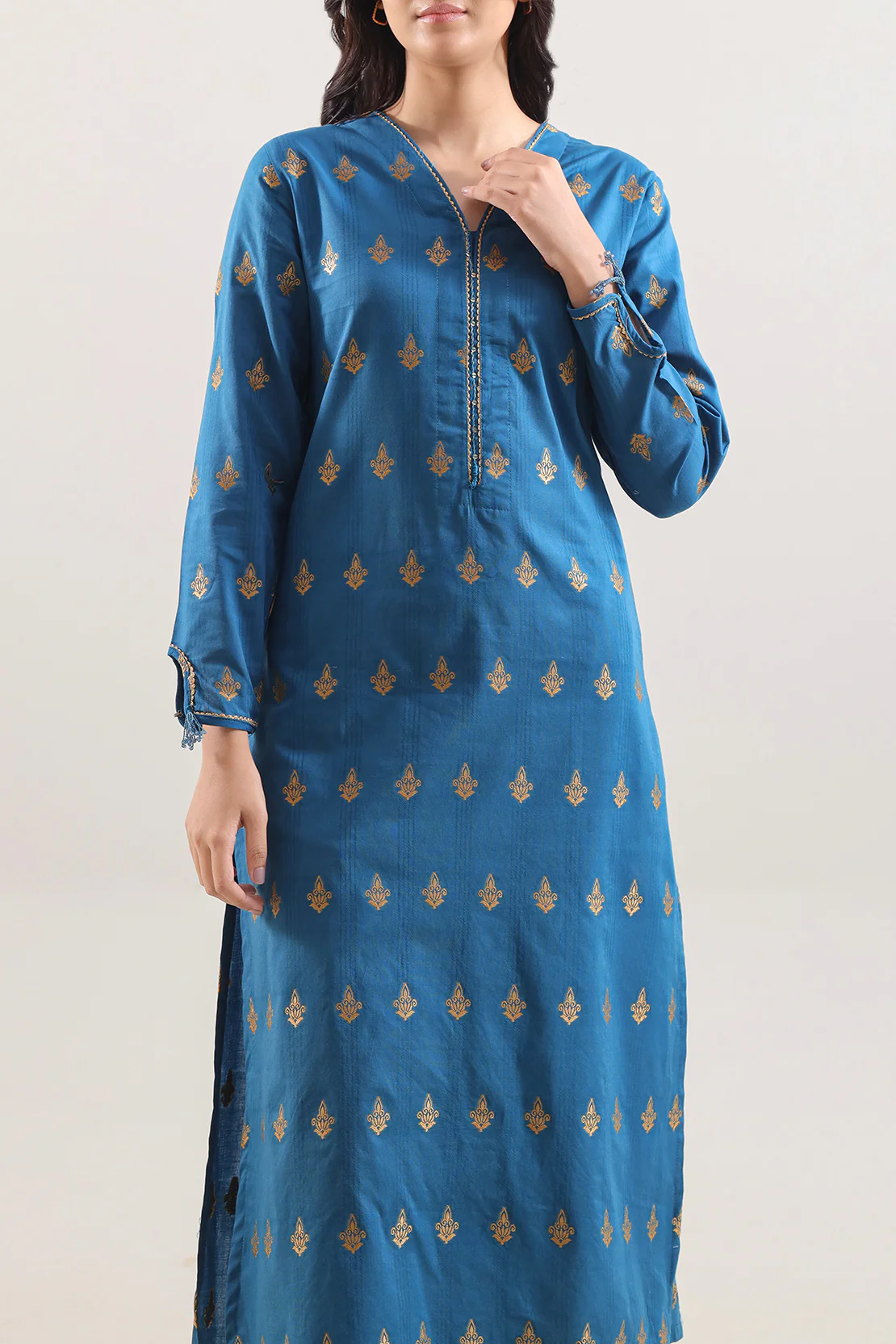 Cotton Jacquard Stitched 2 Piece (Shirt/Trouser) - Image 2