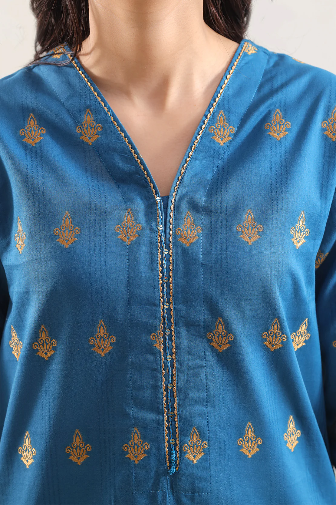 Cotton Jacquard Stitched 2 Piece (Shirt/Trouser) - Image 3