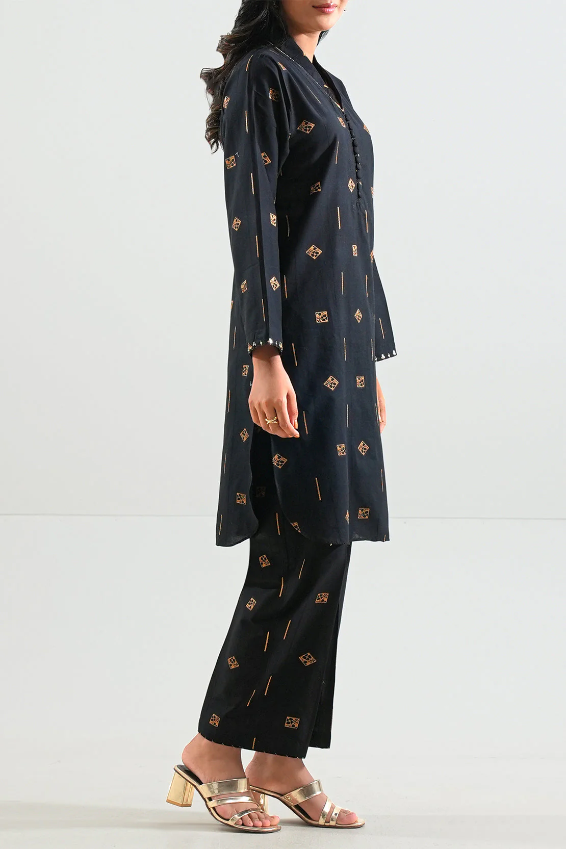 Cotton Jacquard Stitched 2 Piece (Shirt/Trouser) - Image 2