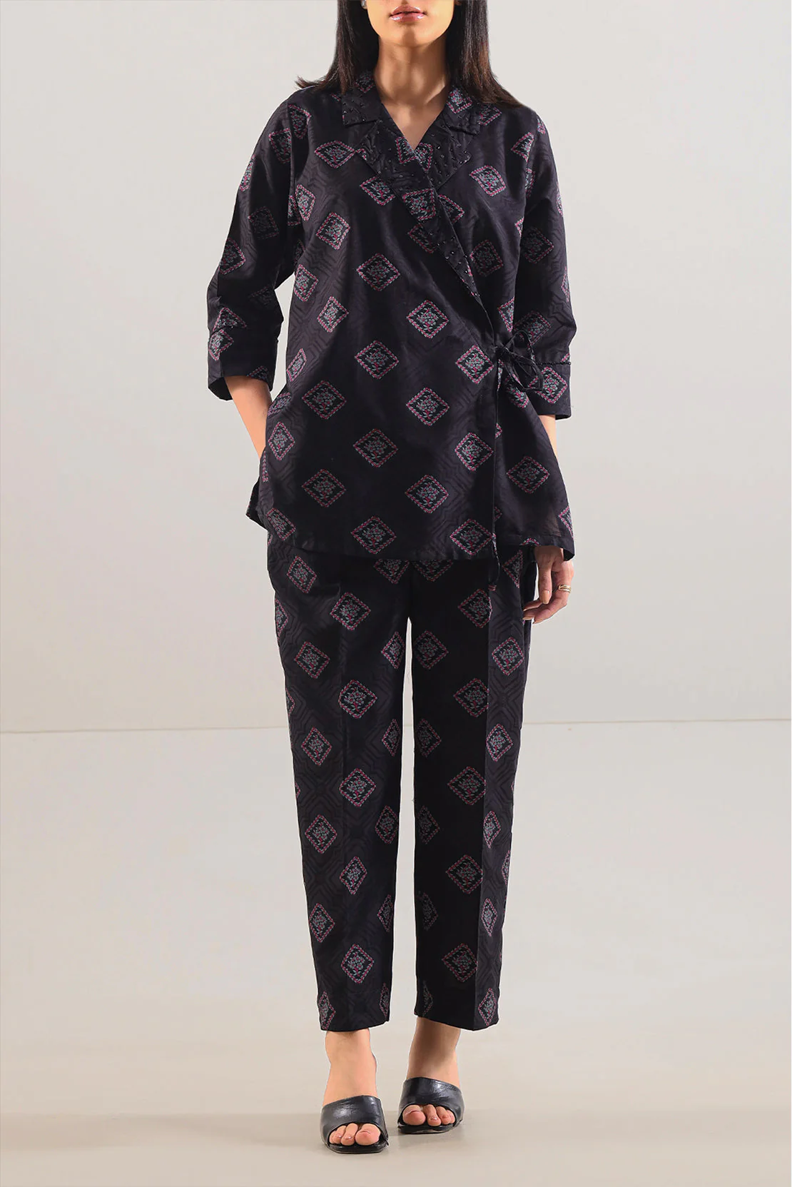 Cotton Jacquard Stitched 2 Piece (Shirt/Trouser)