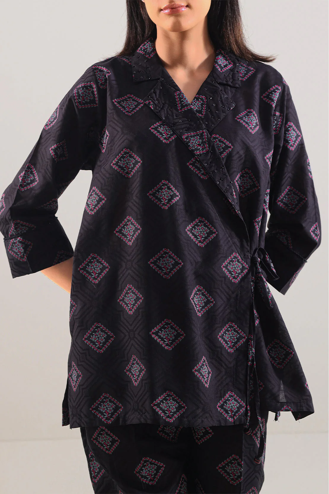 Cotton Jacquard Stitched 2 Piece (Shirt/Trouser) - Image 4