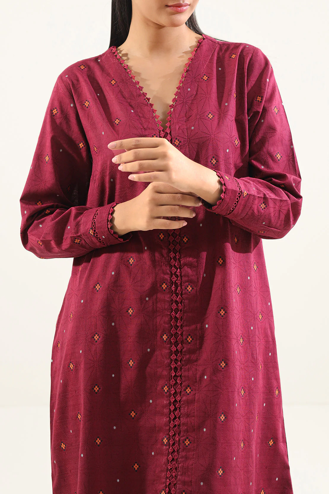 Cotton Jacquard Stitched 2 Piece (Shirt/Trouser) - Image 4