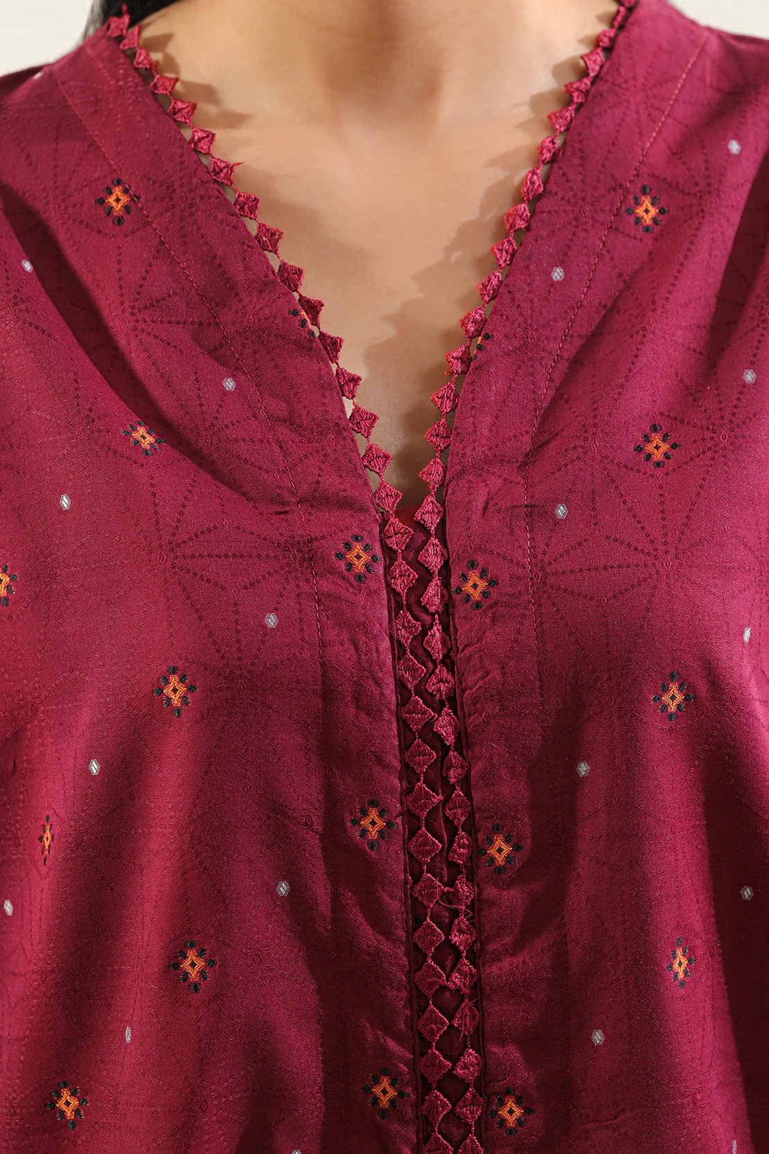 Cotton Jacquard Stitched 2 Piece (Shirt/Trouser) - Image 5