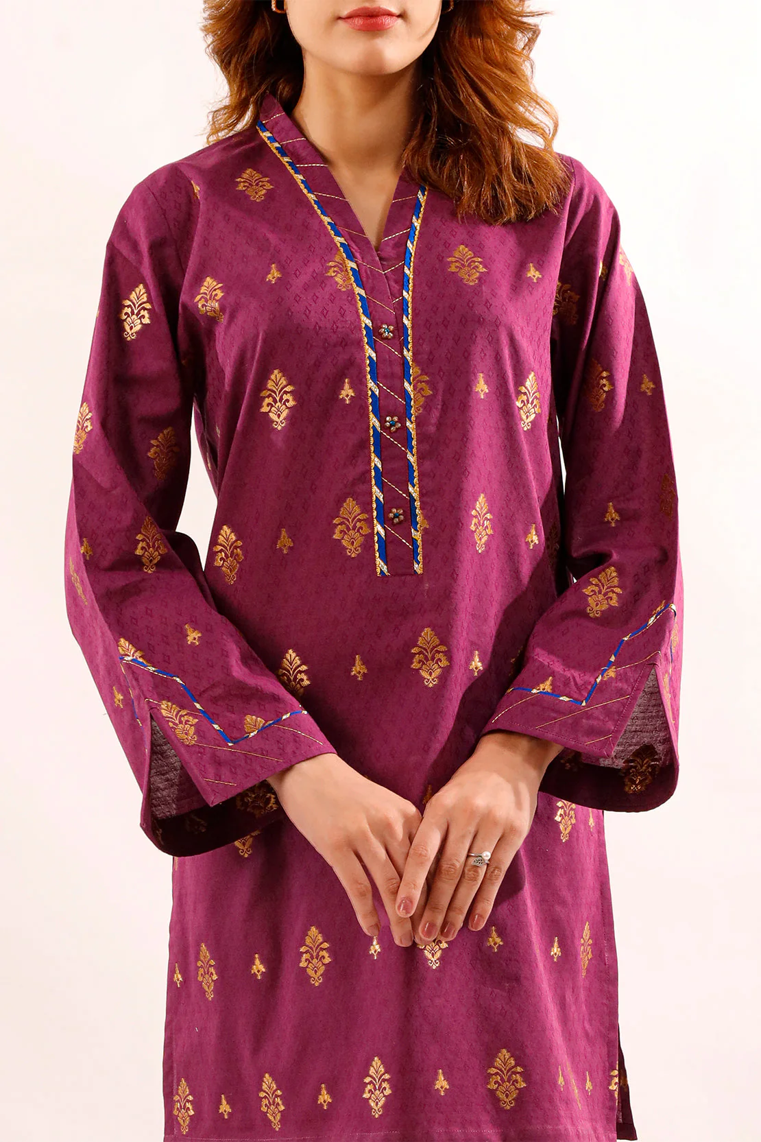 Cotton Jacquard Stitched 2 Piece (Shirt/Trouser) - Image 2