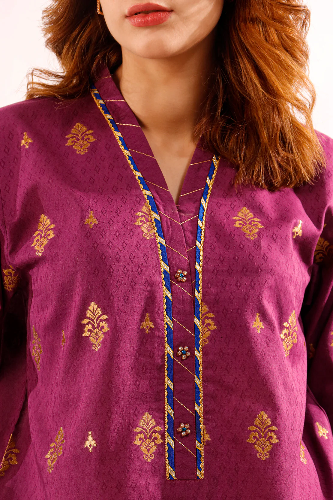 Cotton Jacquard Stitched 2 Piece (Shirt/Trouser) - Image 5