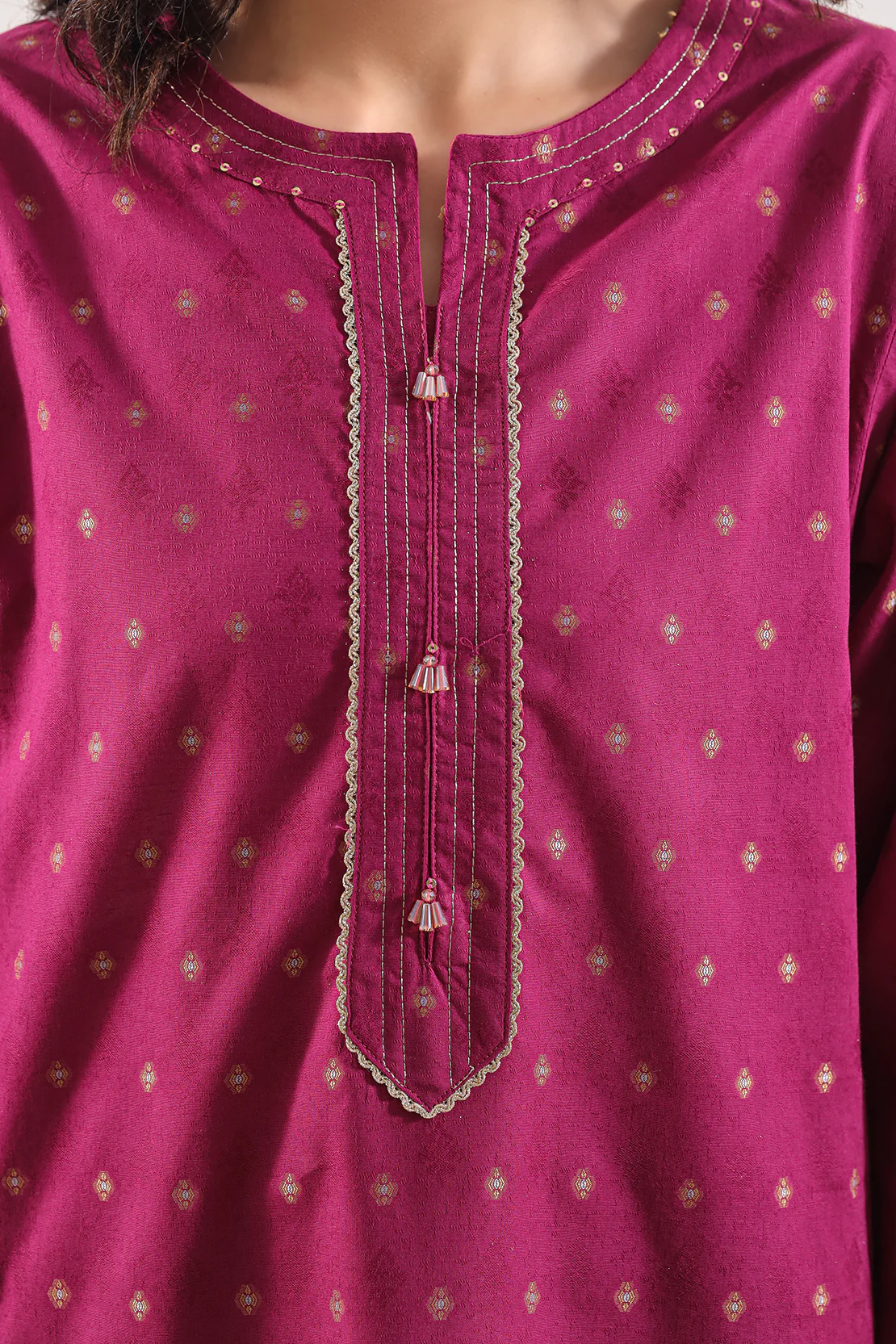 Cotton Jacquard Stitched 2 Piece (Shirt/Trouser) - Image 3