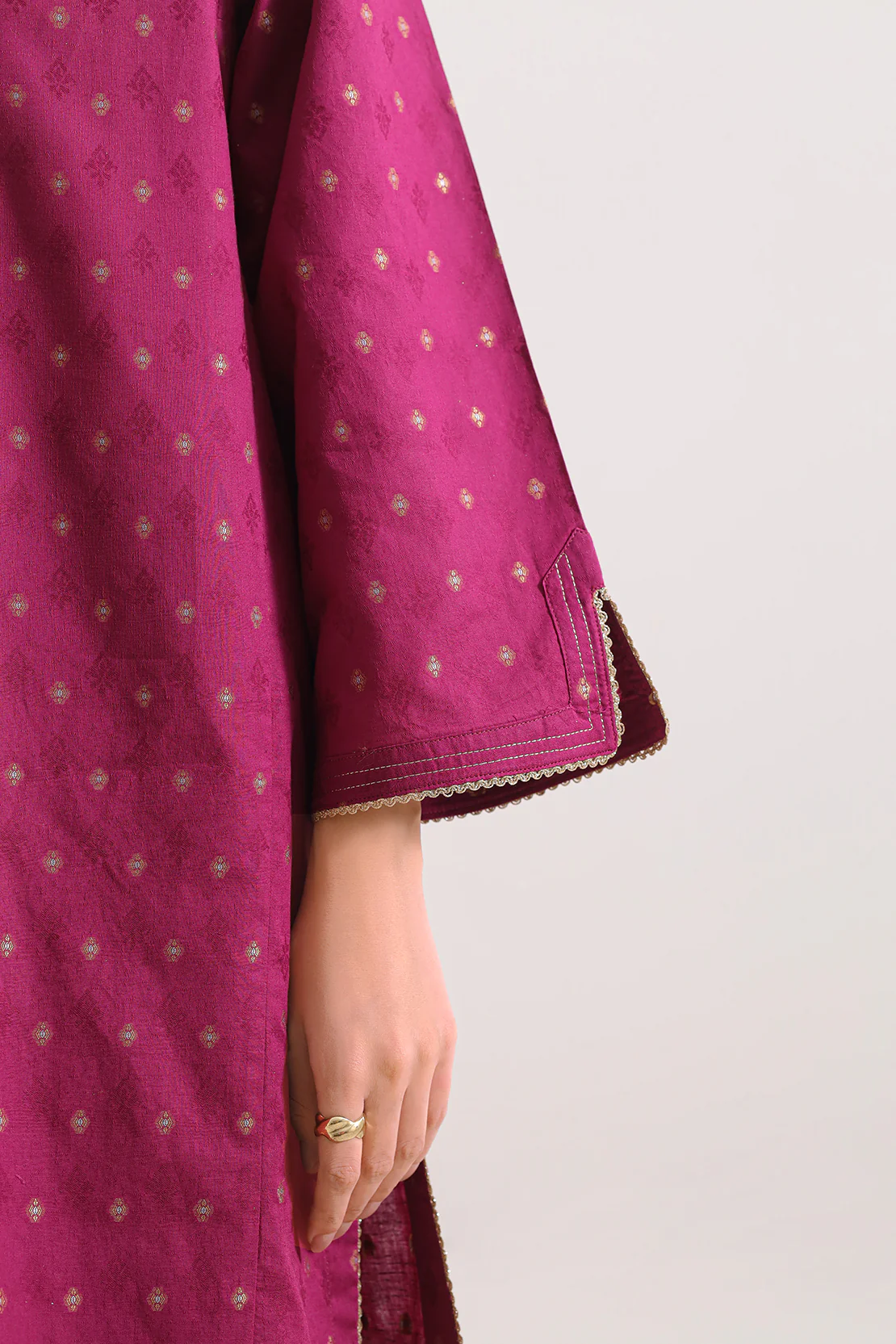 Cotton Jacquard Stitched 2 Piece (Shirt/Trouser) - Image 4