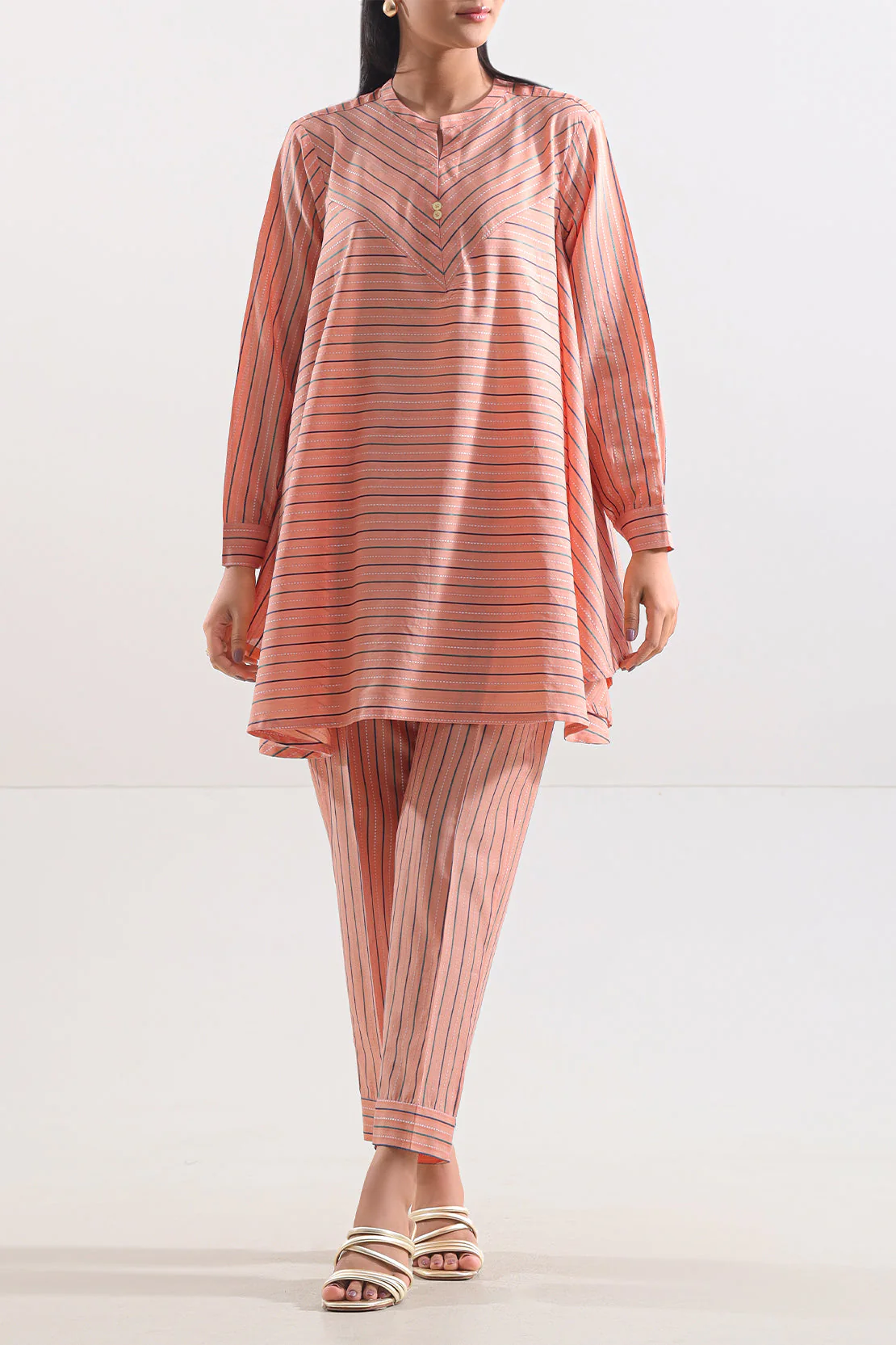 Cotton Jacquard Stitched 2 Piece (Shirt/Trouser) - Image 3