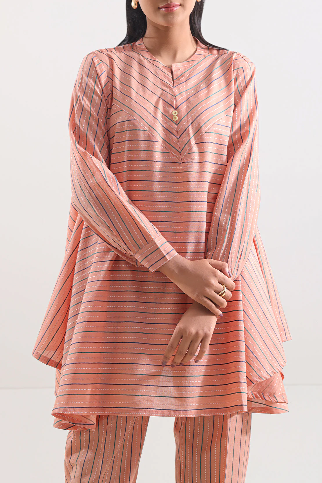 Cotton Jacquard Stitched 2 Piece (Shirt/Trouser) - Image 4