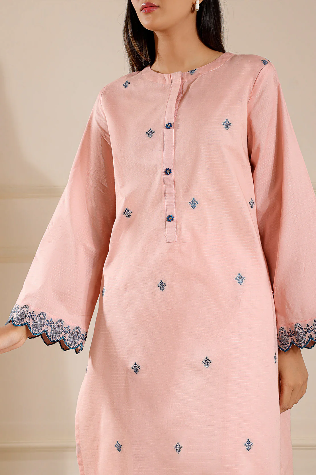 Cotton Jacquard Stitched 2 Piece (Shirt/Trouser) - Image 3