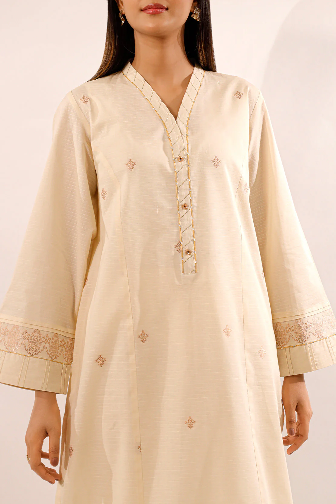 Cotton Jacquard Stitched 2 Piece (Shirt/Trouser) - Image 5