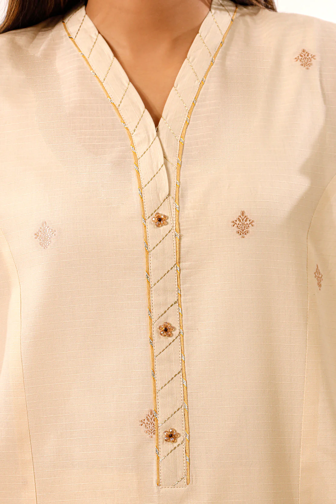 Cotton Jacquard Stitched 2 Piece (Shirt/Trouser) - Image 6