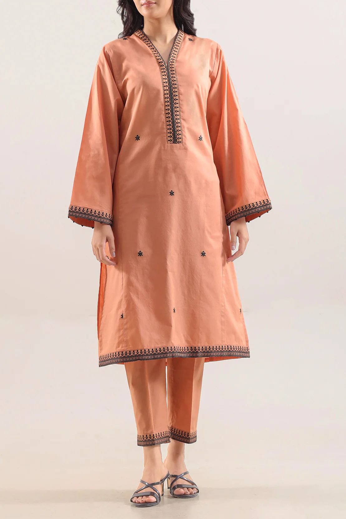 Cotton Jacquard Stitched 2 Piece (Shirt/Trouser)