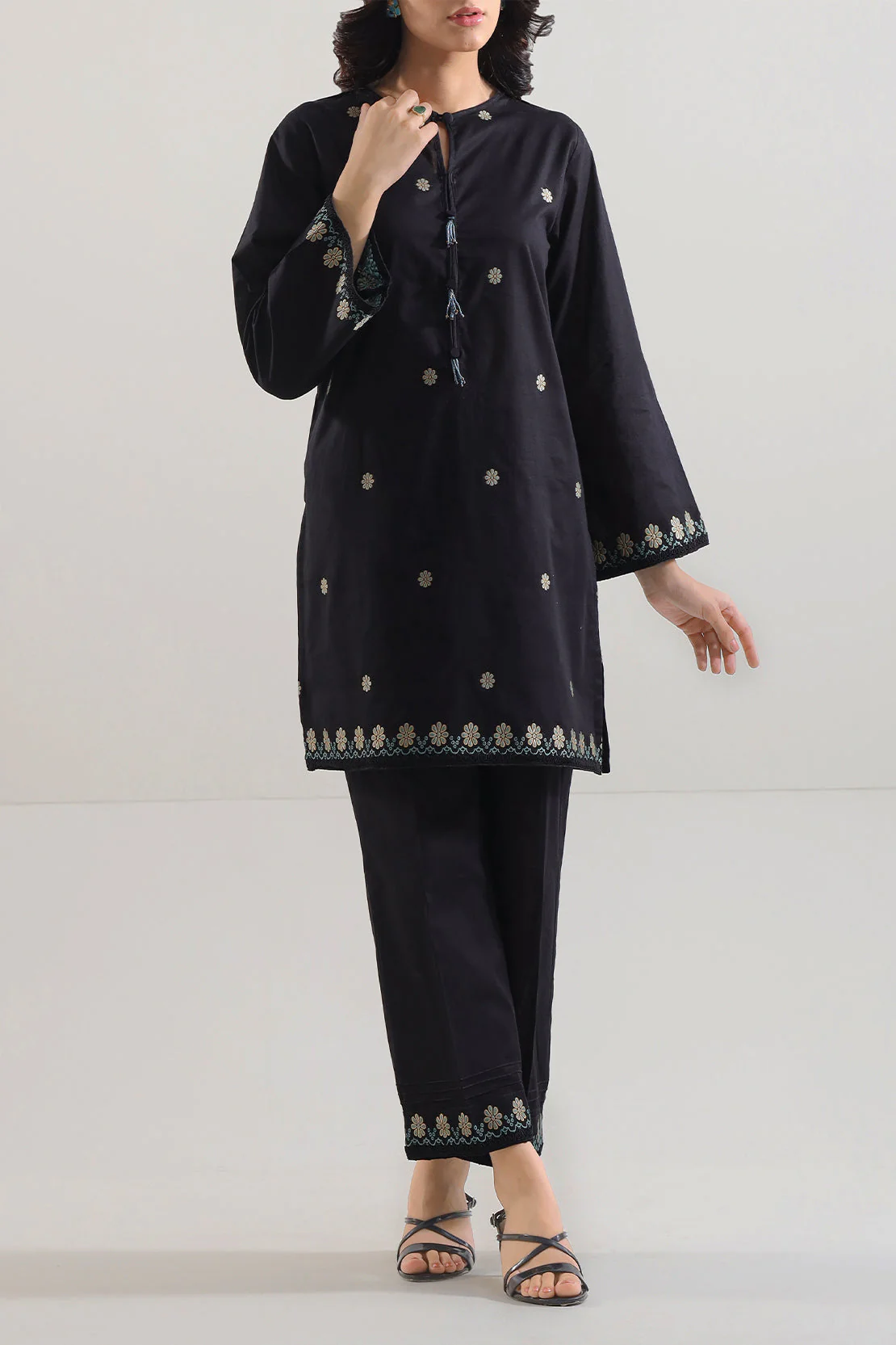 Cotton Jacquard Stitched 2 Piece (Shirt/Trouser) - Image 2