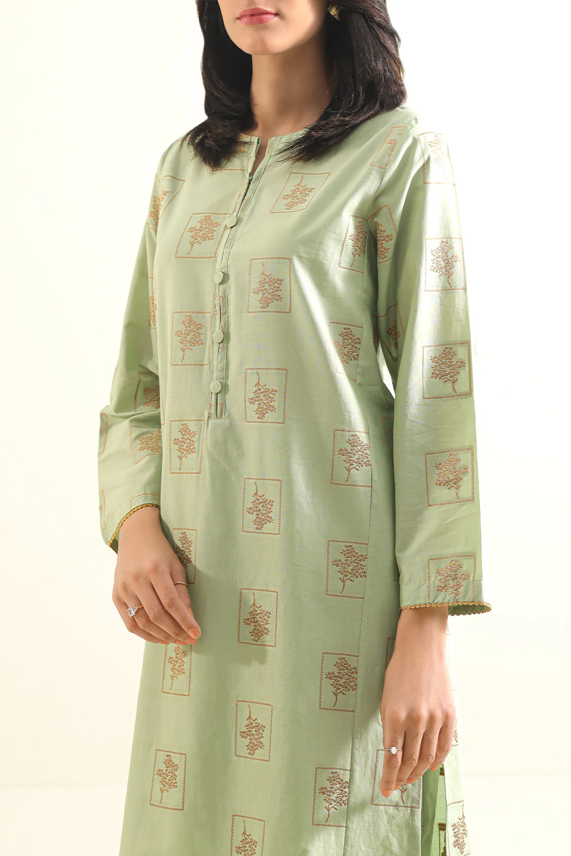Cotton Jacquard Stitched 2 Piece (Shirt/Trouser) - Image 4