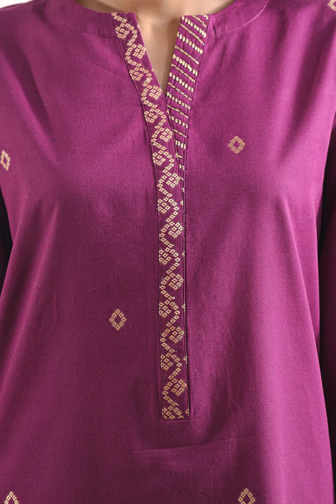 Cotton Jacquard Stitched 2 Piece (Shirt/Trouser) - Image 2