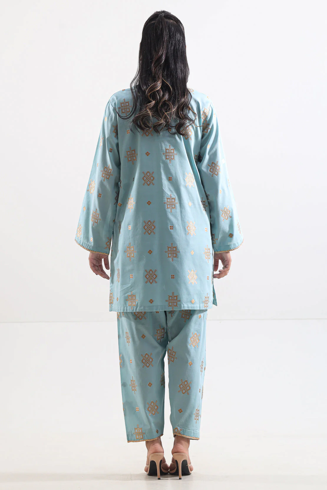 Cotton Jacquard Stitched 2 Piece (Shirt/Trouser) - Image 3