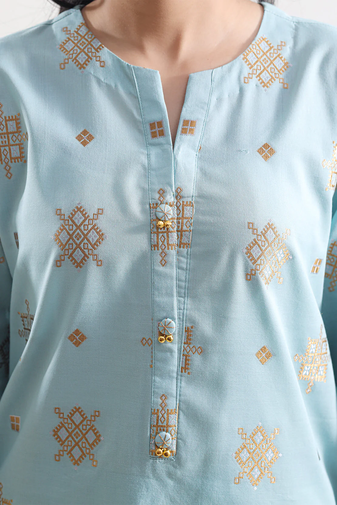 Cotton Jacquard Stitched 2 Piece (Shirt/Trouser) - Image 5