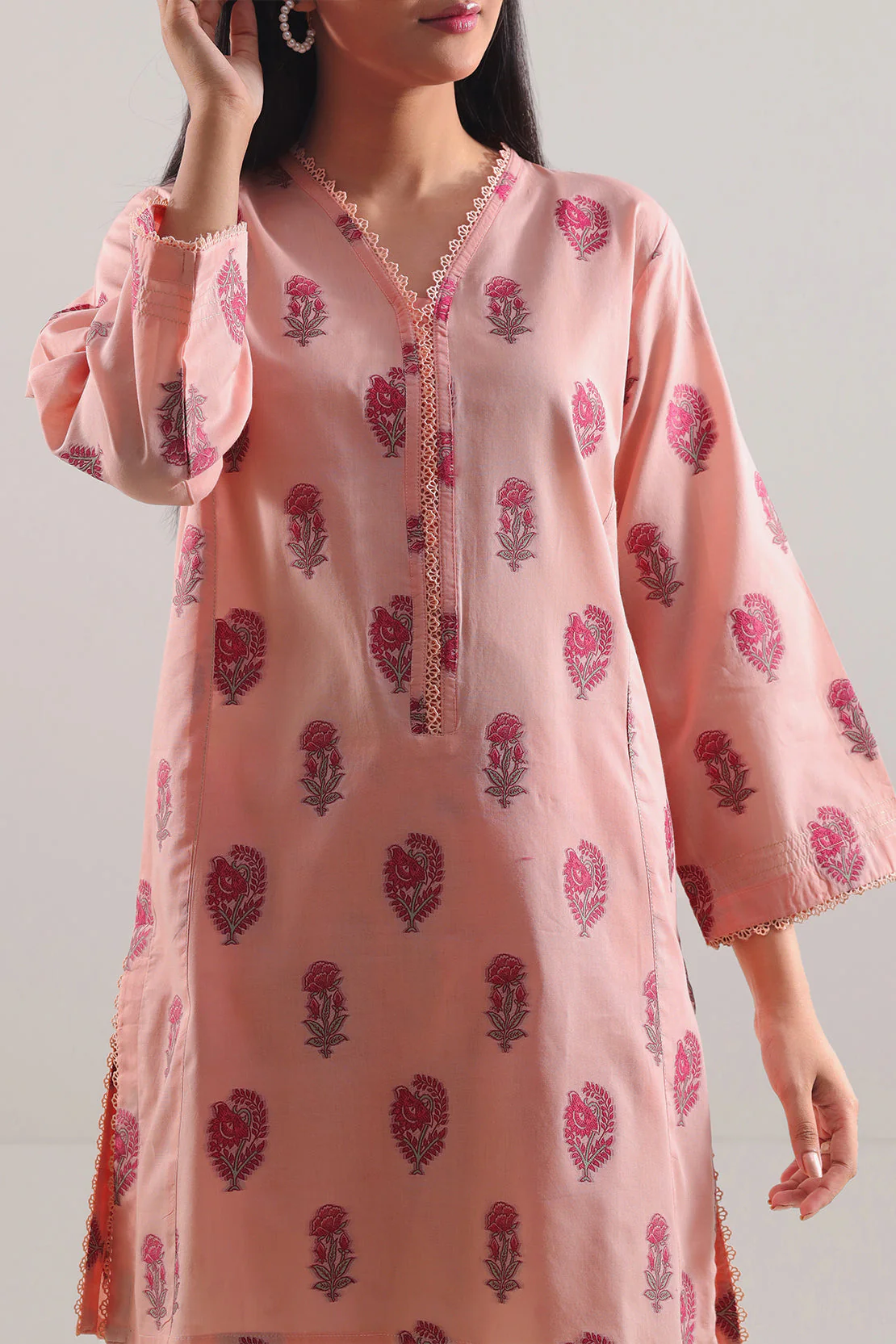 Cotton Jacquard Stitched 2 Piece (Shirt/Trouser) - Image 2