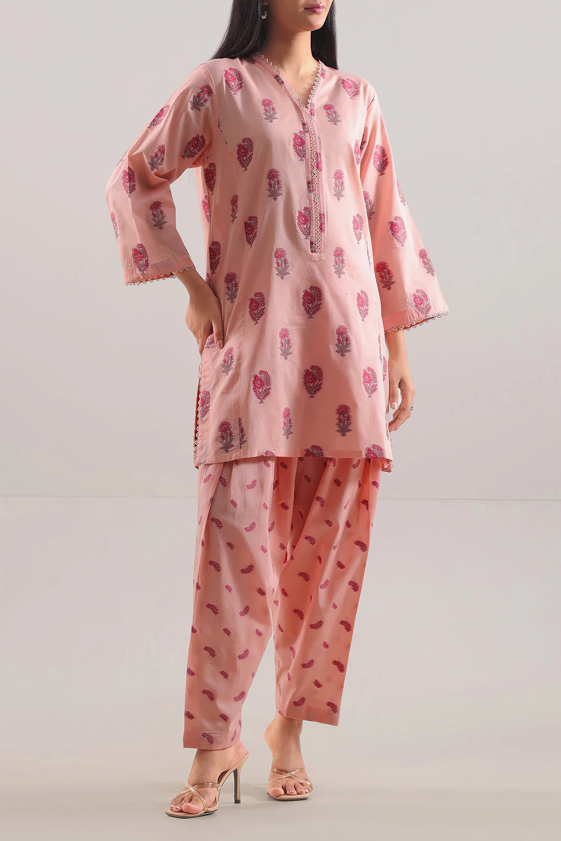 Cotton Jacquard Stitched 2 Piece (Shirt/Trouser) - Image 3