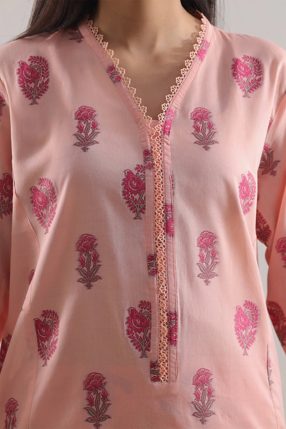Cotton Jacquard Stitched 2 Piece (Shirt/Trouser) - Image 5