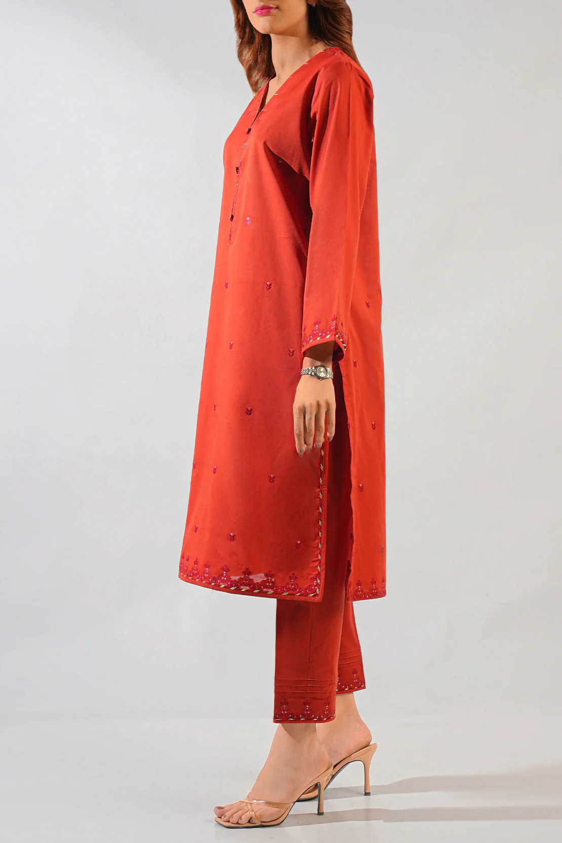 Cotton Jacquard Stitched 2 Piece (Shirt/Trouser) - Image 2