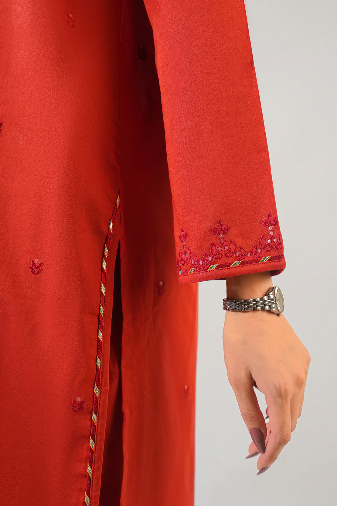 Cotton Jacquard Stitched 2 Piece (Shirt/Trouser) - Image 5