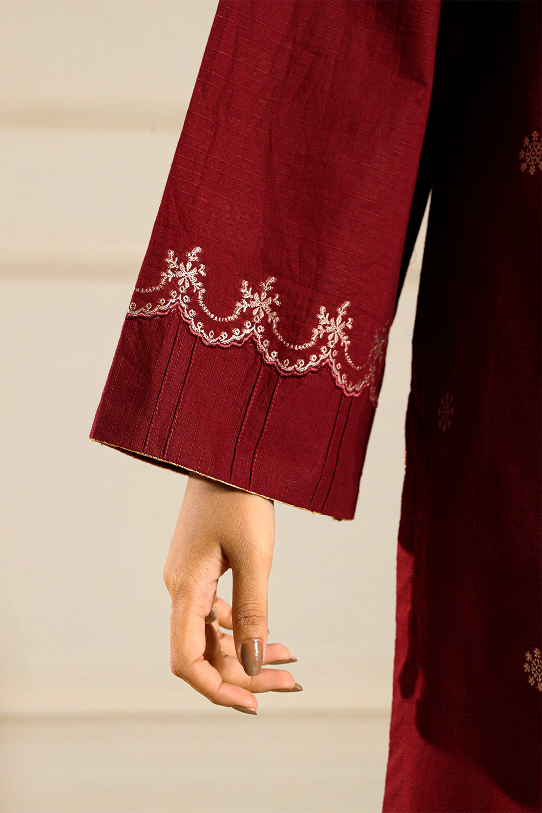 Cotton Jacquard Stitched 2 Piece (Shirt/Trouser) - Image 3