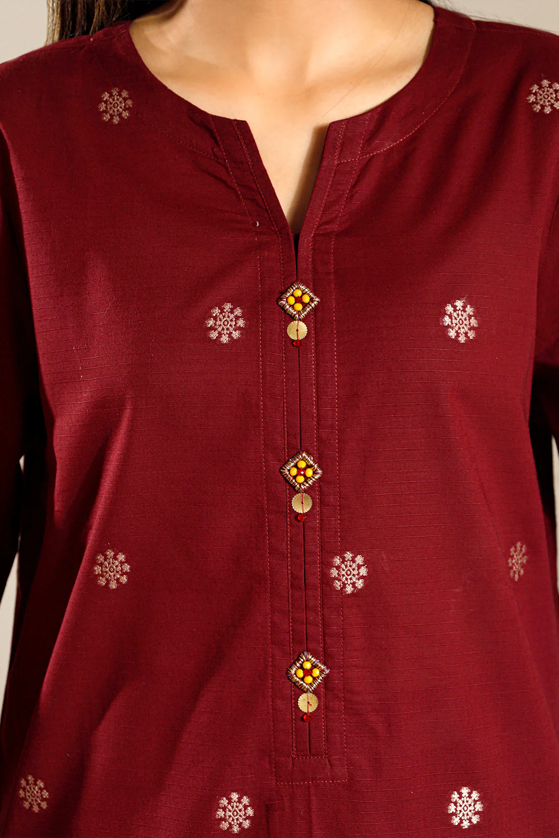 Cotton Jacquard Stitched 2 Piece (Shirt/Trouser) - Image 4
