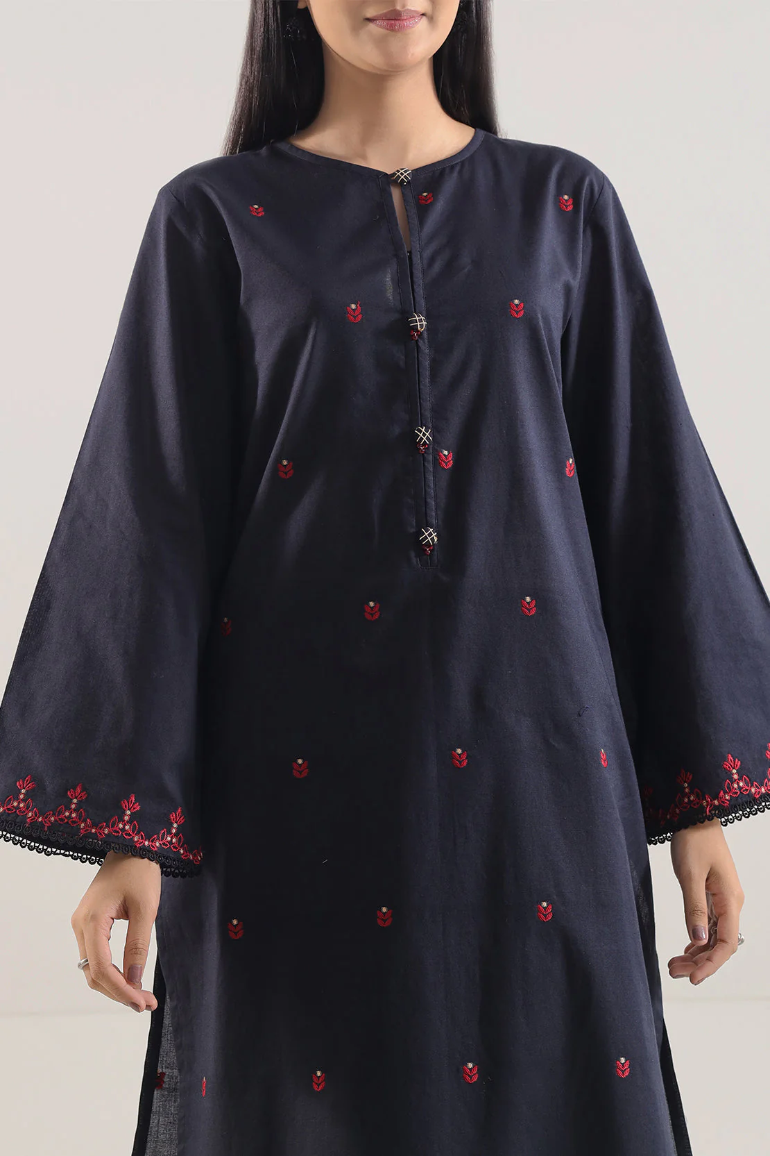 Cotton Jacquard Stitched 2 Piece (Shirt/Trouser) - Image 2