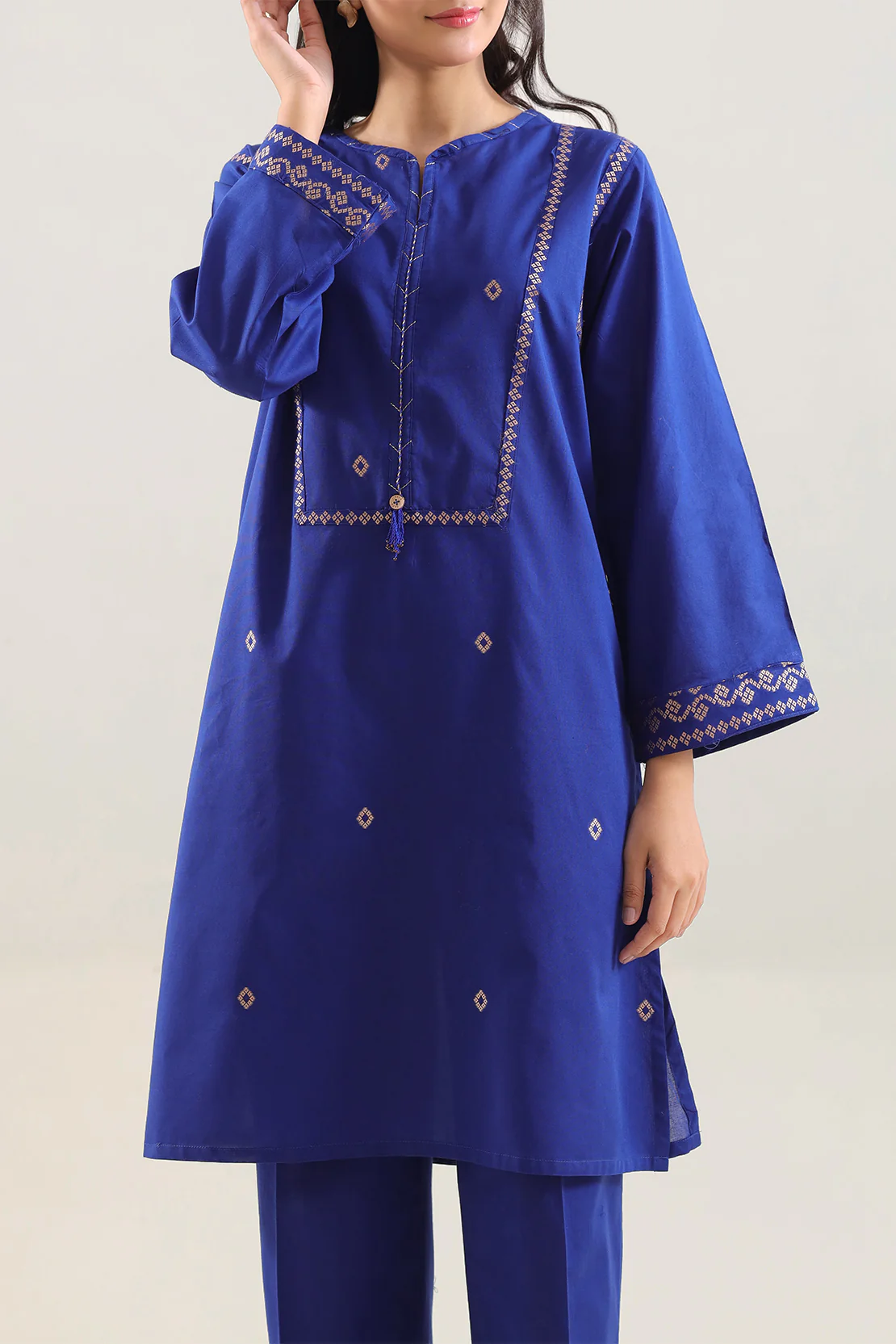 Cotton Jacquard Stitched 2 Piece (Shirt/Trouser) - Image 2