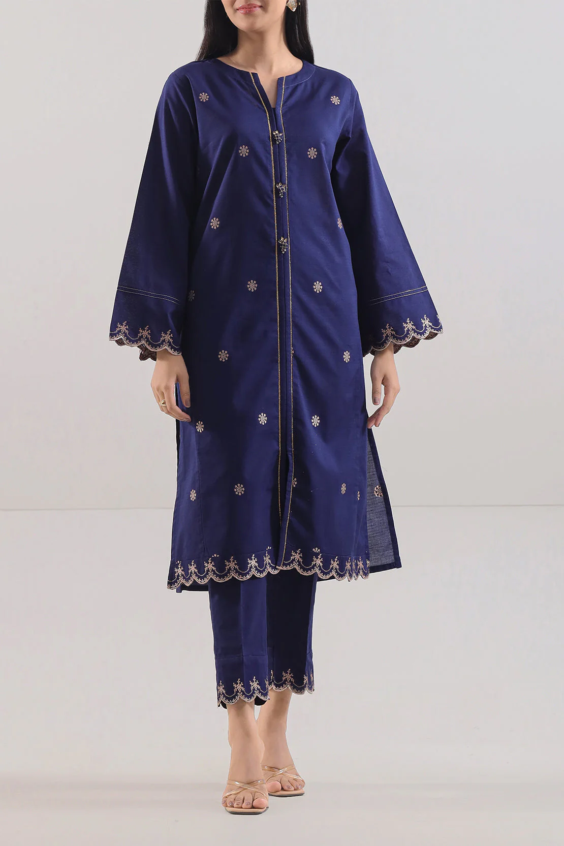Cotton Jacquard Stitched 2 Piece (Shirt/Trouser)