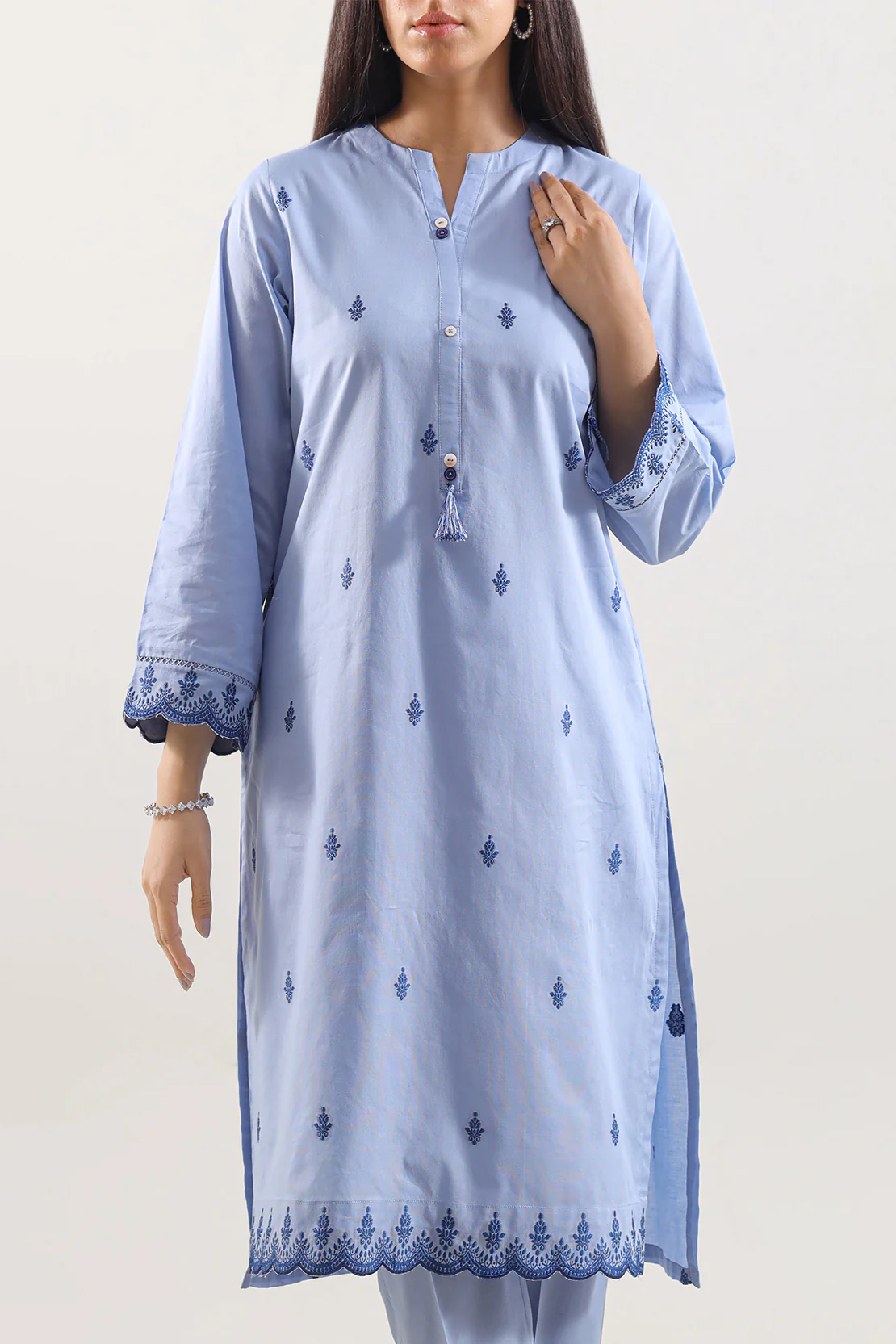 Cotton Jacquard Stitched 2 Piece (Shirt/Trouser) - Image 2