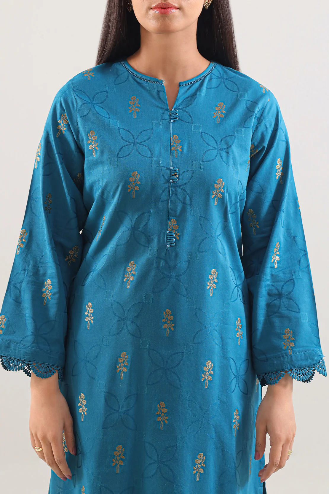 Cotton Jacquard Stitched 2 Piece (Shirt/Trouser) - Image 3