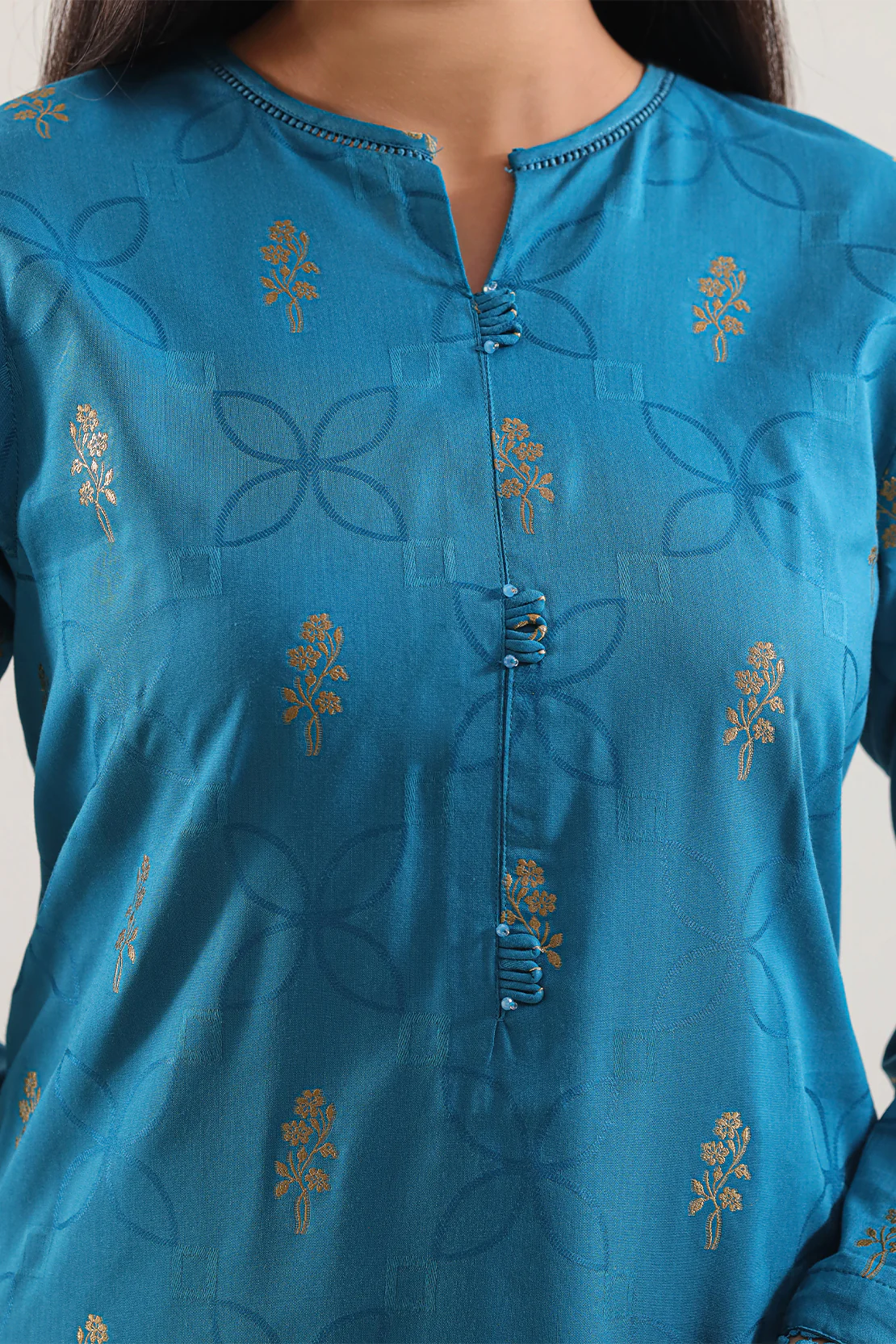 Cotton Jacquard Stitched 2 Piece (Shirt/Trouser) - Image 4