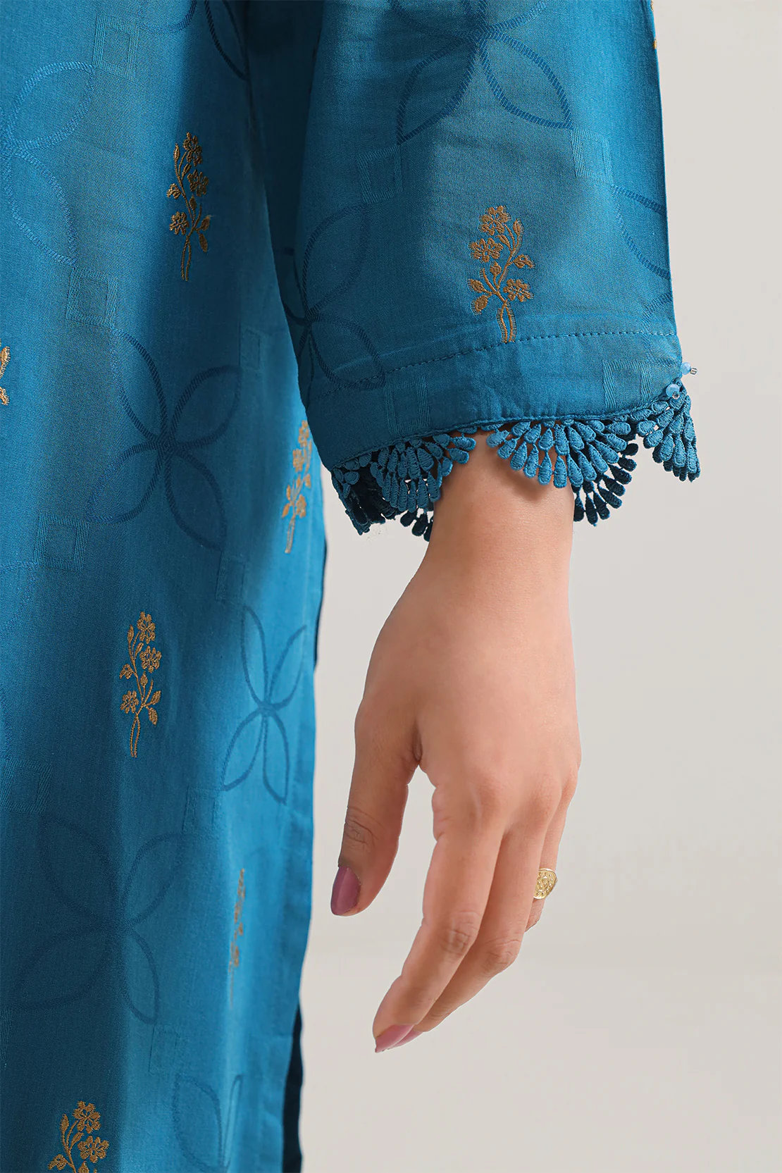 Cotton Jacquard Stitched 2 Piece (Shirt/Trouser) - Image 5