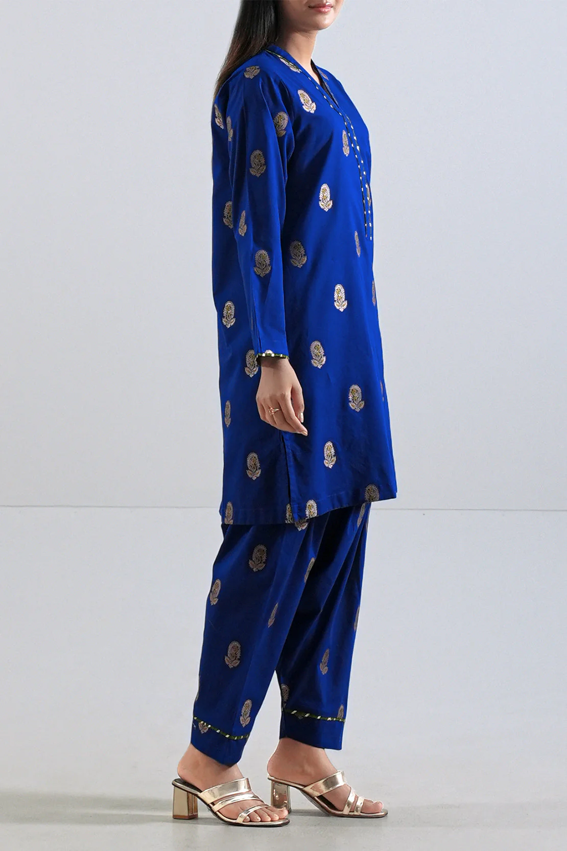 Cotton Jacquard Stitched 2 Piece (Shirt/Trouser) - Image 2