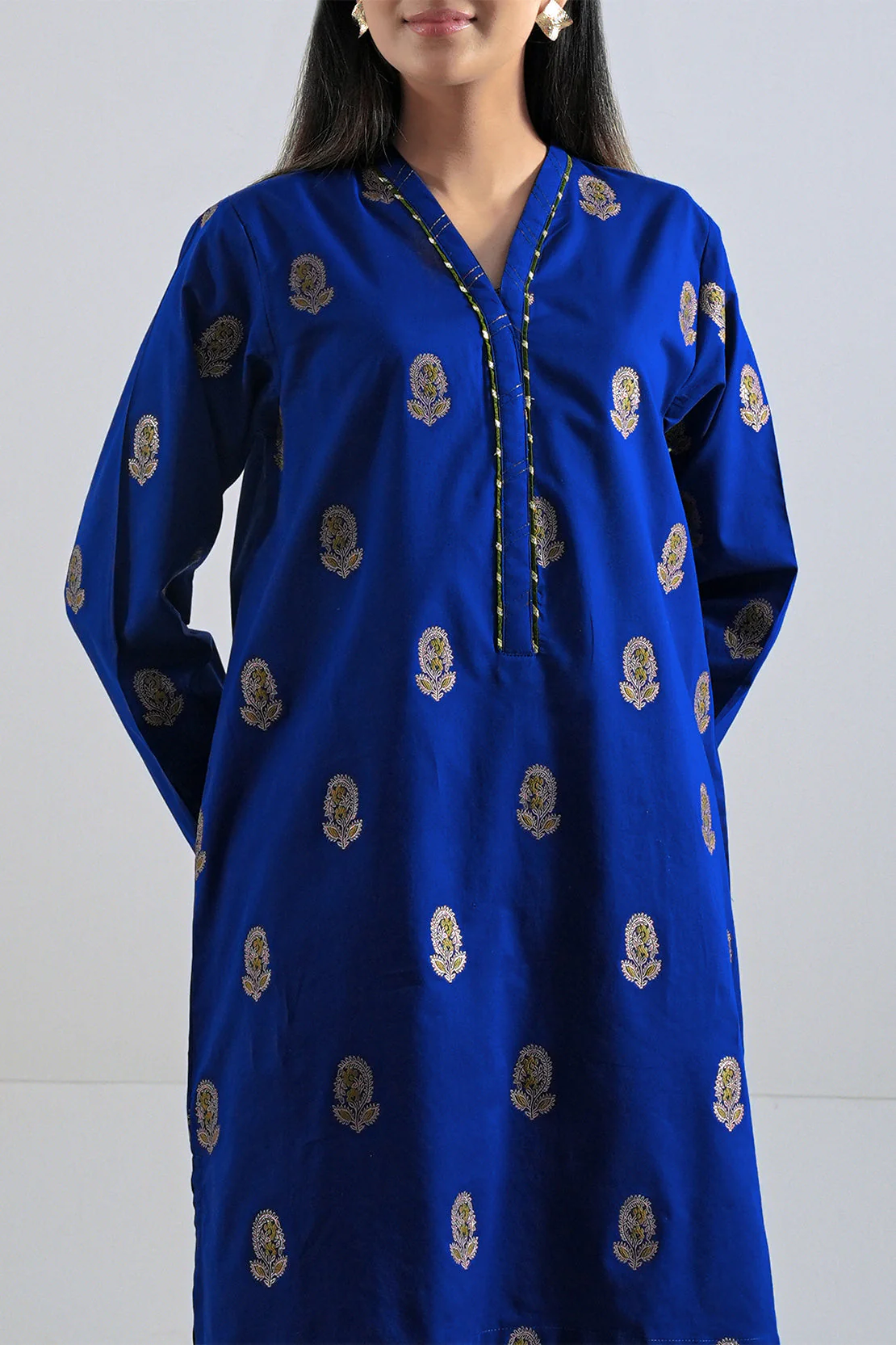 Cotton Jacquard Stitched 2 Piece (Shirt/Trouser) - Image 3
