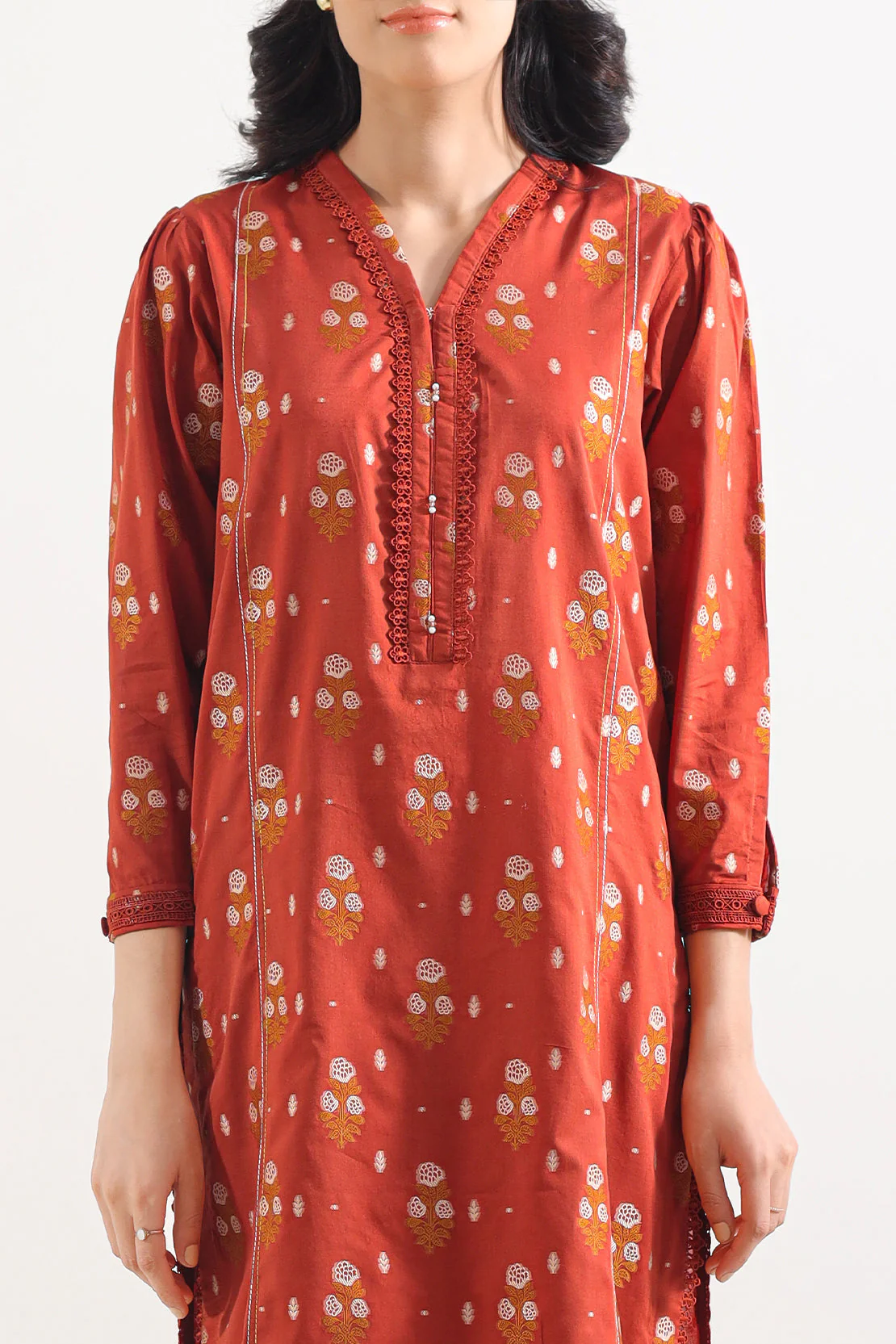 Cotton Jacquard Stitched 2 Piece (Shirt/Trouser) - Image 2