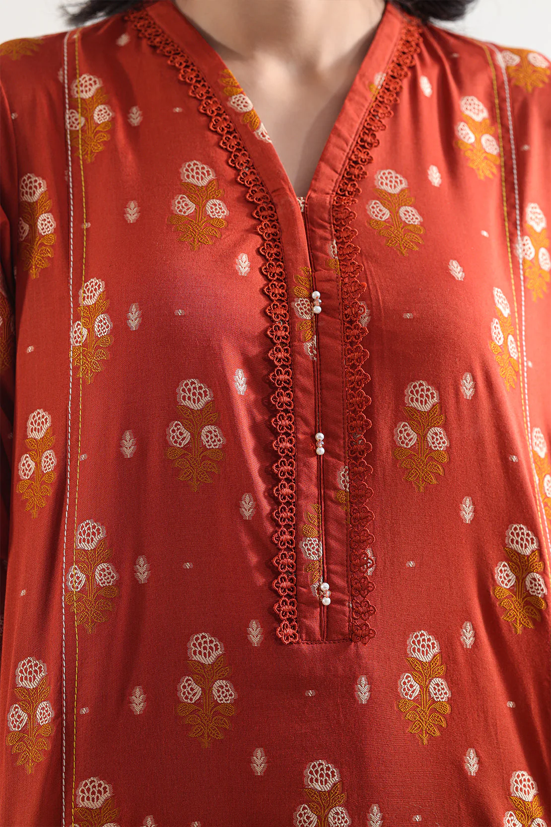 Cotton Jacquard Stitched 2 Piece (Shirt/Trouser) - Image 3