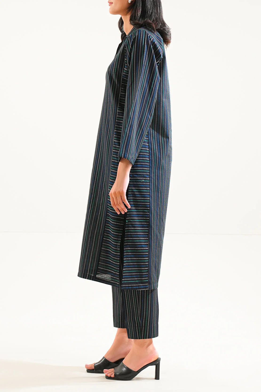 Cotton Jacquard Stitched 2 Piece (Shirt/Trouser) - Image 2