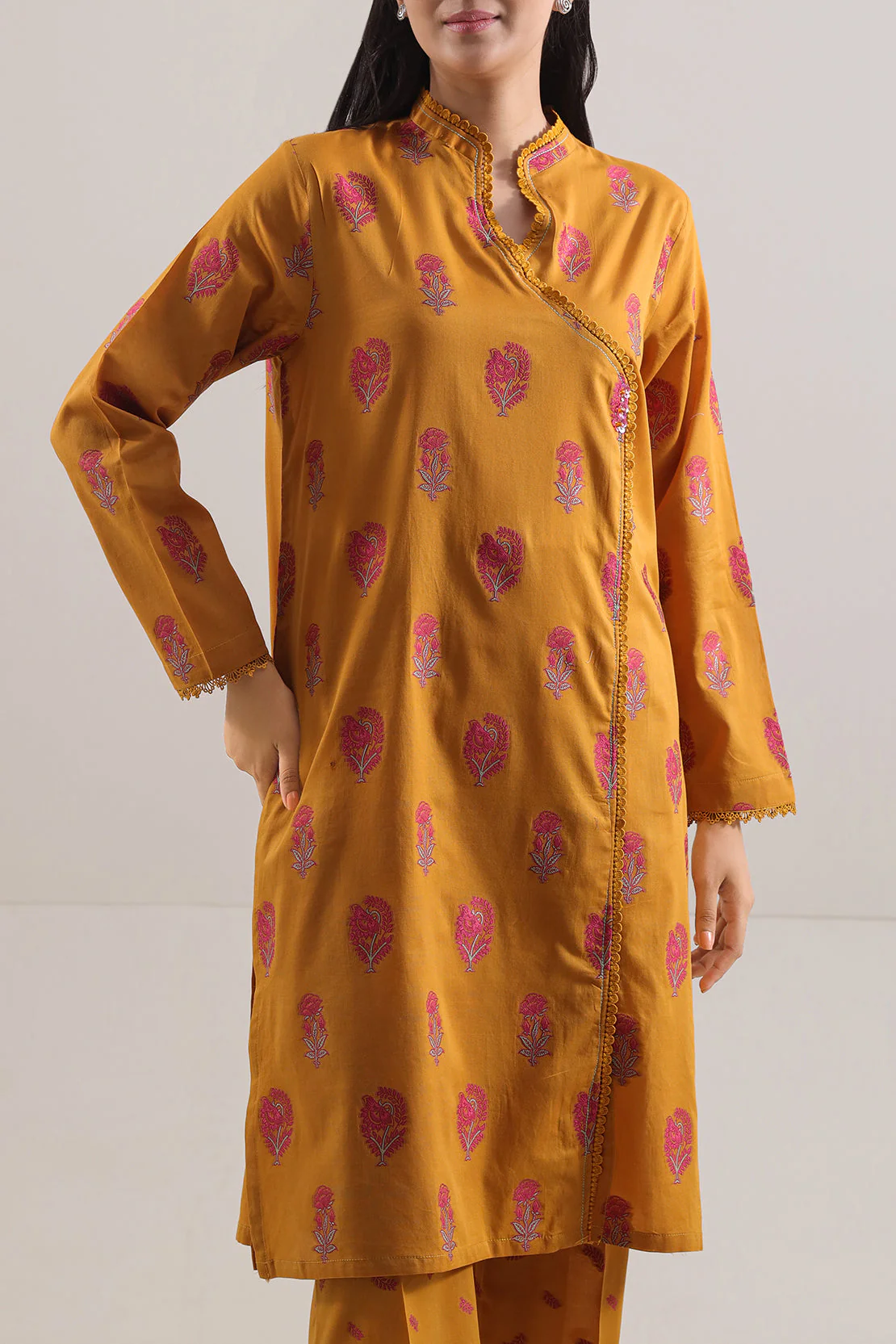 Cotton Jacquard Stitched 2 Piece (Shirt/Trouser) - Image 2