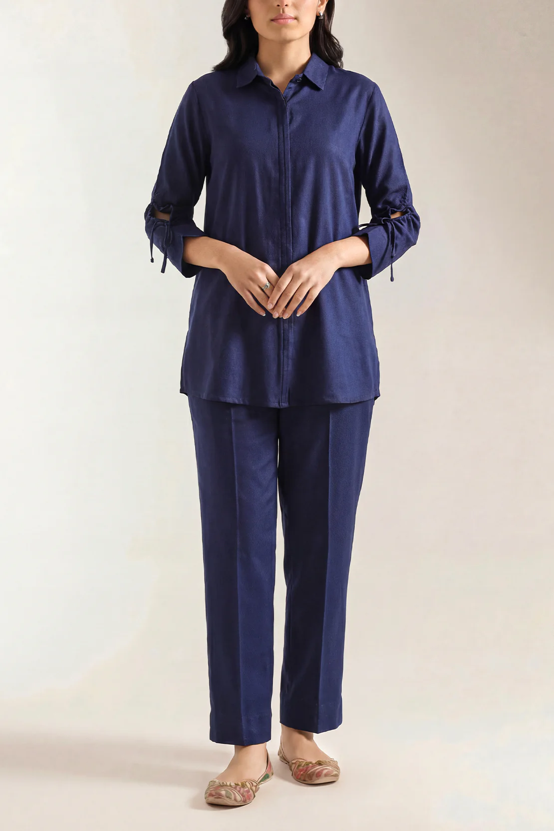 Cotton Jacquard Stitched 2 Piece (Shirt/Trouser)