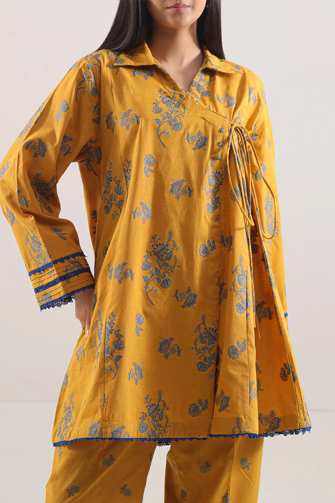 Cotton Jacquard Stitched 2 Piece (Shirt/Trouser) - Image 2