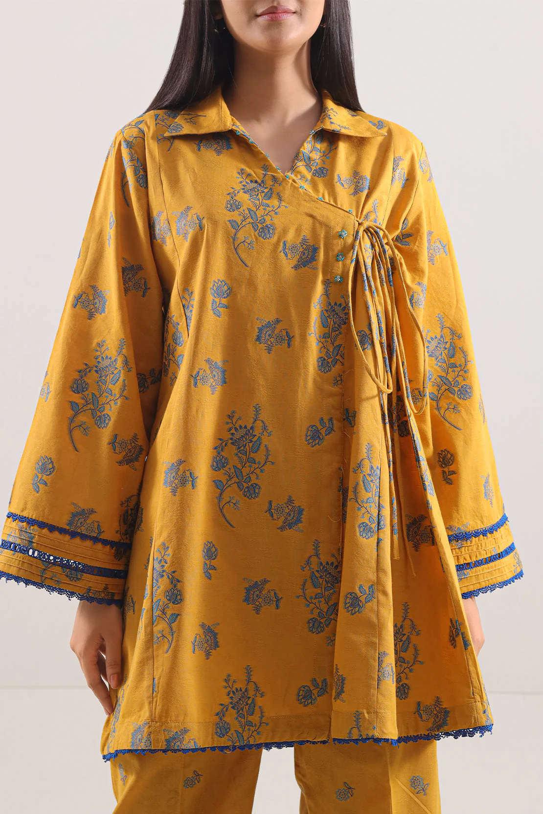 Cotton Jacquard Stitched 2 Piece (Shirt/Trouser) - Image 3
