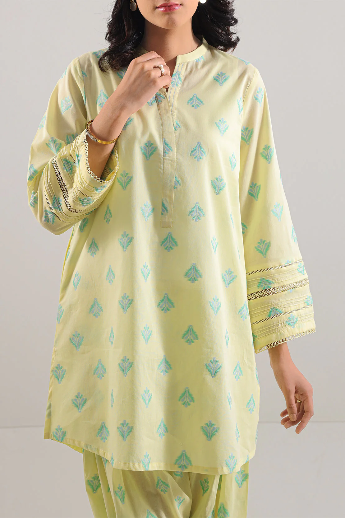 Cotton Jacquard Stitched 2 Piece (Shirt/Trouser) - Image 3