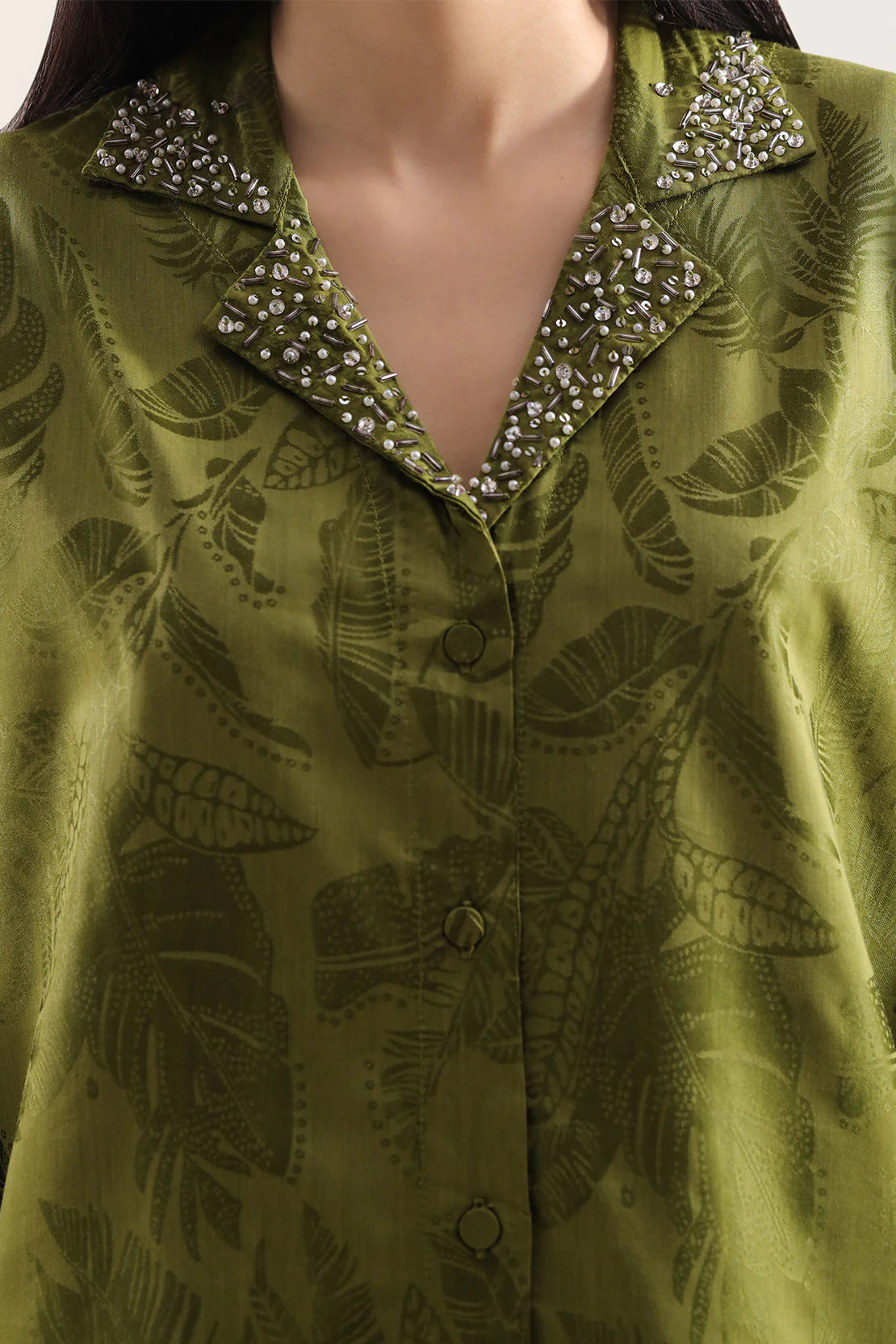 Cotton Jacquard Stitched 2 Piece (Shirt/Trouser) - Image 3