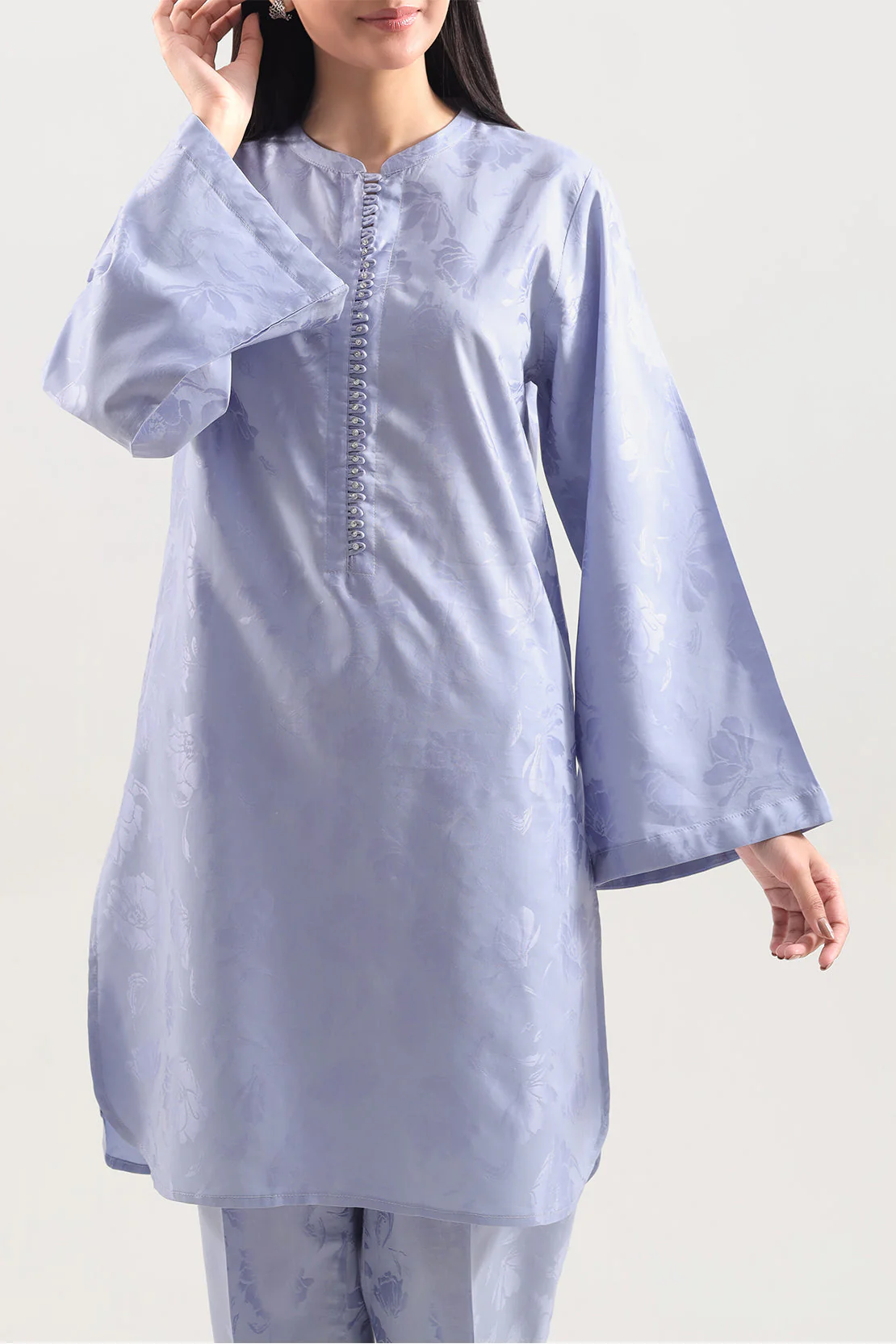 Cotton Jacquard Stitched 2 Piece (Shirt/Trouser) - Image 2